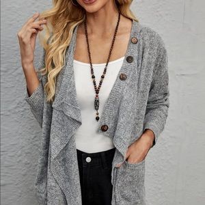 🆕 Drop Shoulder Duel Pocket Cardigan